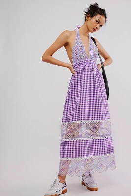 Anna Sui Gingham Halter Dress