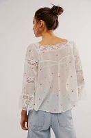 Anna Sui Arcadia Blossom Lace Top