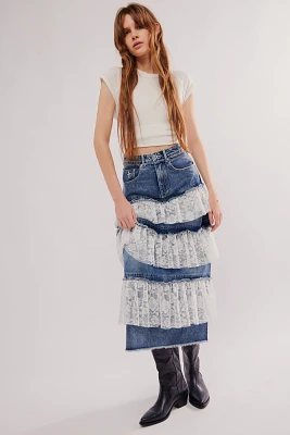 The Ragged Priest Babydoll Denim Skirt