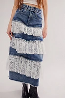 The Ragged Priest Babydoll Denim Skirt