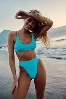 free-est Dylan Lurex High-Waist Bikini Bottoms