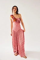 PatBO Hand-Embroidered Lace Gown