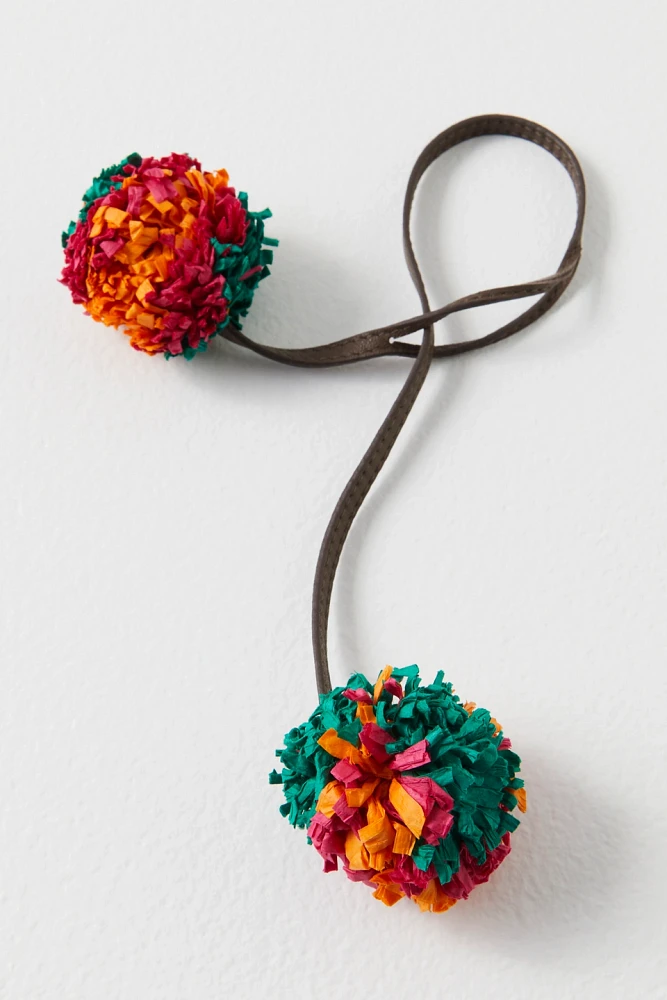 Raffia Pom Bag Charm