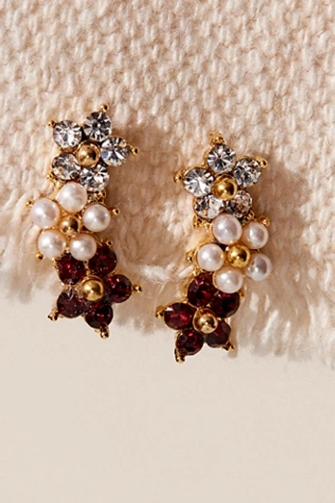 Lover's Tempo Floral Climber Earrings