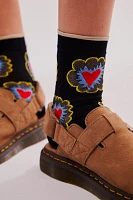 Comic Heart Crew Socks