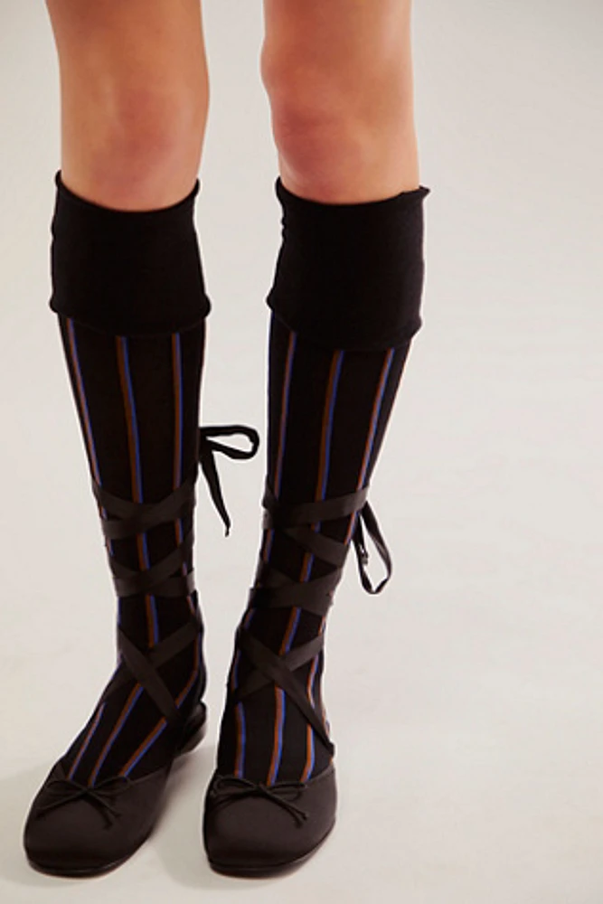 Hi Jinks Over The Knee Stripe Socks