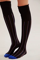 Hi Jinks Over The Knee Stripe Socks