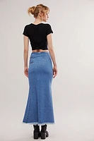 Understated Leather Western Maxi Skirt