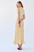 Kadiju Champagne Pleated Dress