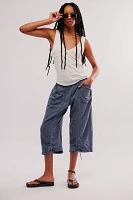 Gianna Ruched Gaucho Pull-On Pants