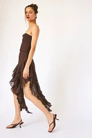 Kim Shui Mesh Cut Out Ruffle Maxi Dress