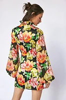 Kim Shui Floral Silk Mini Dress