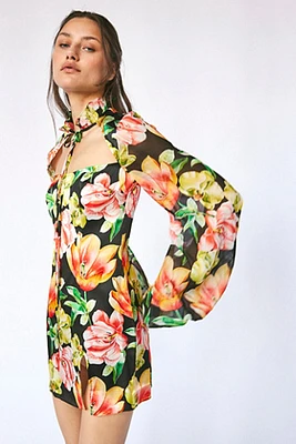 Kim Shui Floral Silk Mini Dress