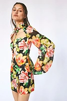 Kim Shui Floral Silk Mini Dress