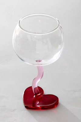Heart Stemmed Wine Glass
