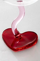 Heart Stemmed Wine Glass