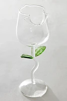 Rose Glass Goblet