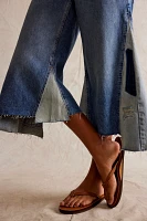 We The Free Ripple Wide-Leg Pieced Cropped Jeans
