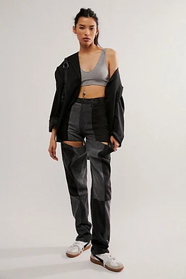 KSENIASCHNAIDER Reworked Patchwork Wader Jeans