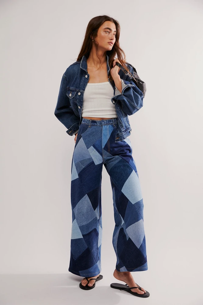 KSENIASCHNAIDER Wide Patchwork Jeans