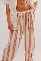 To The Sky Striped Parachute Pants