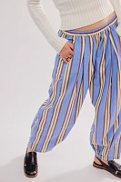 To The Sky Striped Parachute Pants