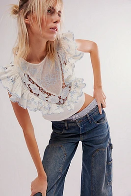 Violet Ruffle Top