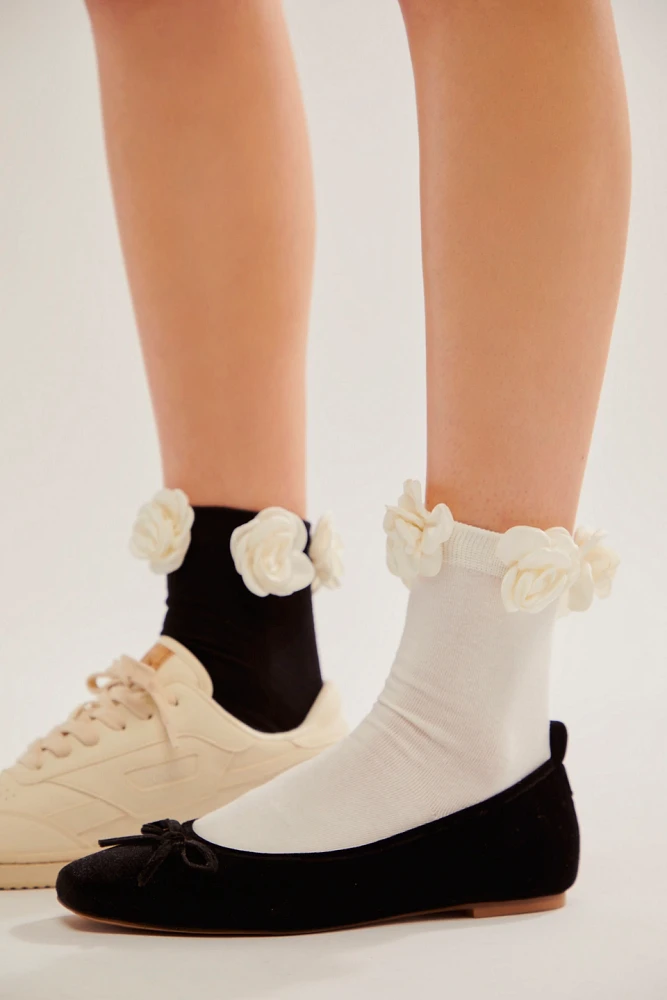 Paris Rosie Ankle Crew Socks