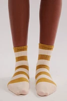 Teddy Stripe Crew Socks