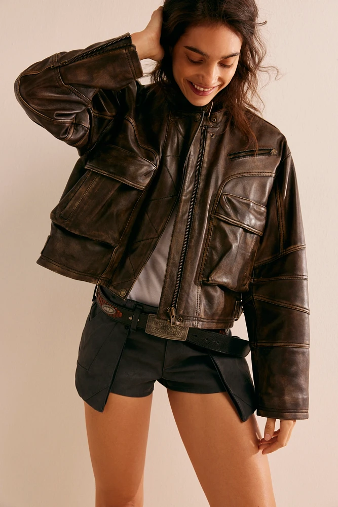 We The Free Adrienne Leather Jacket