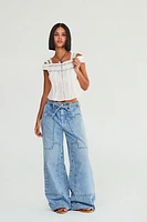 CRVY Outlaw Wide-Leg Jeans