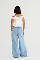 CRVY Outlaw Wide-Leg Jeans