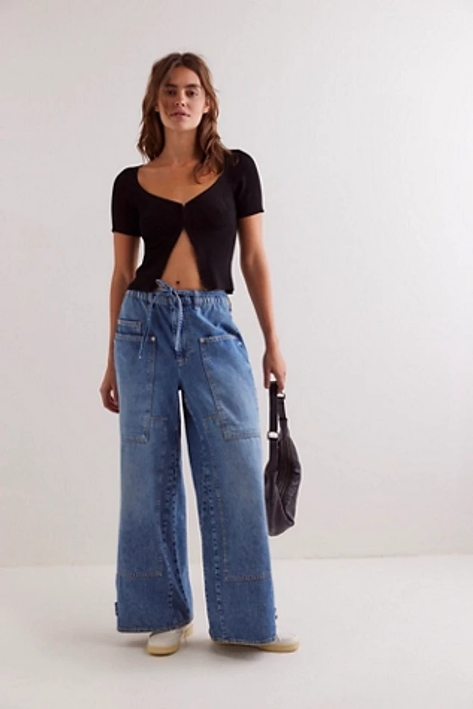 CRVY Outlaw Wide-Leg Jeans