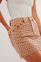 OneTeaspoon 2020 Studded Mini Denim Skirt