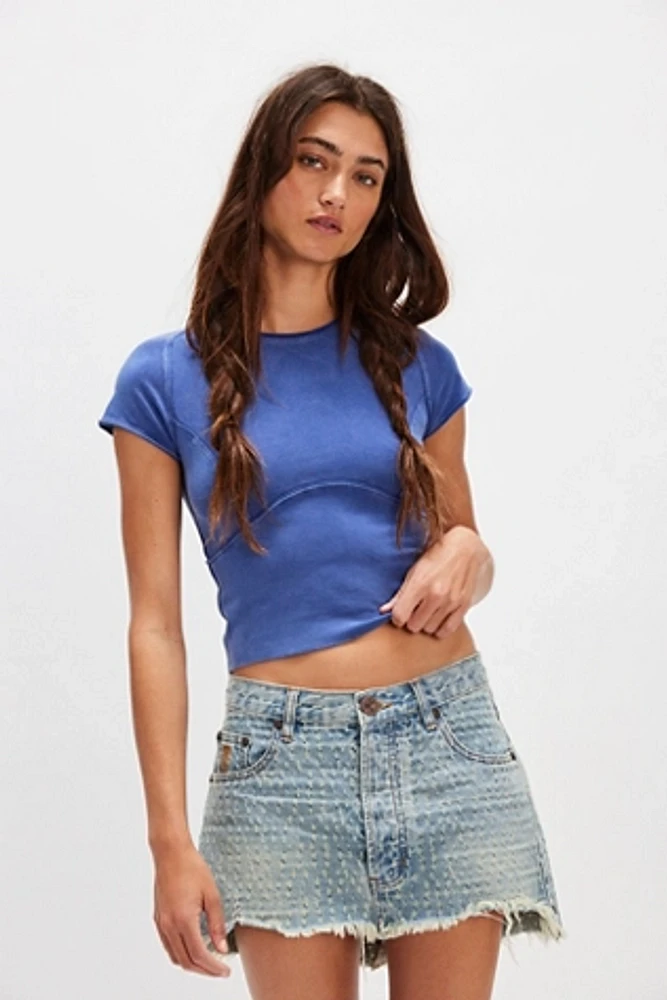 OneTeaspooon Junkyard Denim Mini Skirt