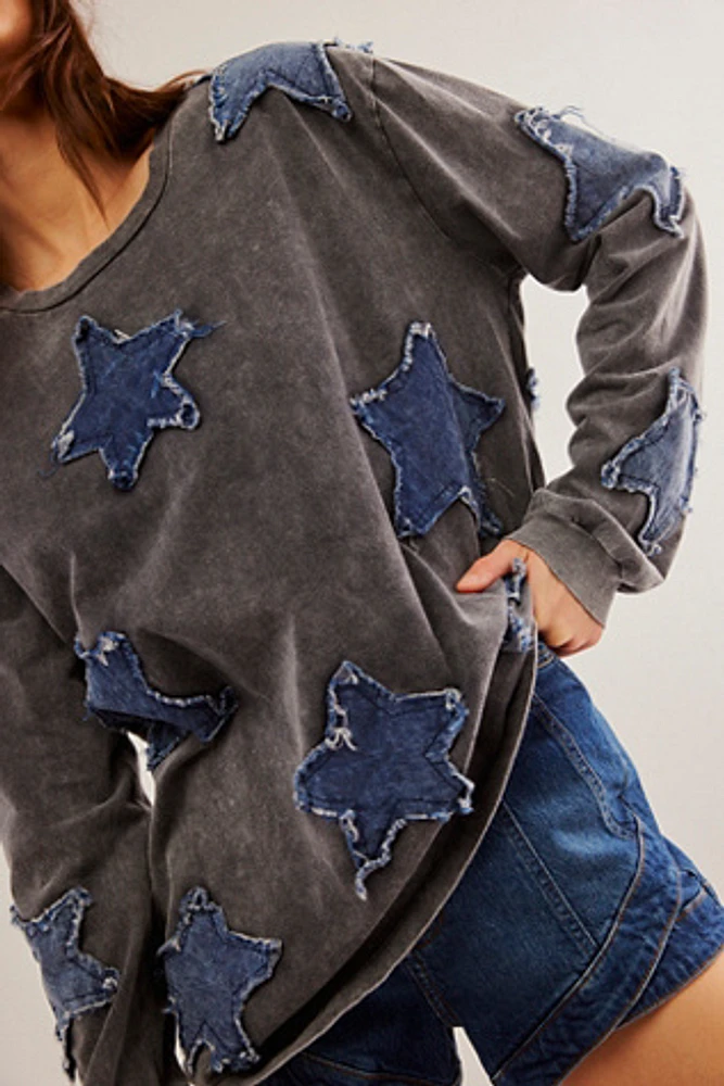 OneTeaspoon Denim Star BF Long-Sleeve