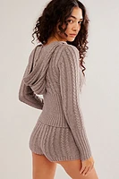 Frankies Bikinis Evermore Cable Knit Long Sleeve