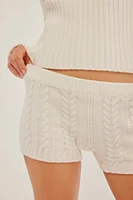 Frankies Bikinis Evermore Cable Knit Shorts