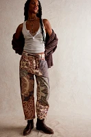 We The Free Moxie Printed Low-Slung Barrel Jeans