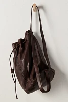 Harlow Leather Bucket Backpack