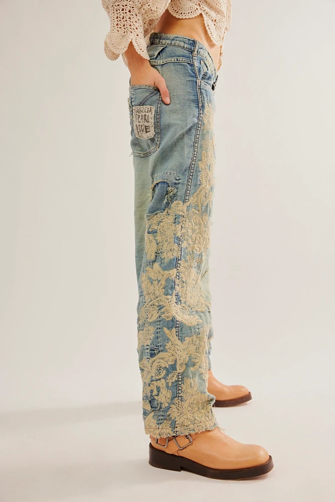 Magnolia Pearl Washed Denim Trousers