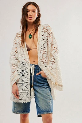 Bell Sleeve Lace Kimono