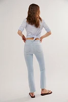 FRAME Le Crop Mini Bootcut Raw Fray Jeans