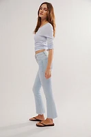 FRAME Le Crop Mini Bootcut Raw Fray Jeans