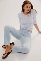 FRAME Le Crop Mini Bootcut Raw Fray Jeans