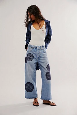 Citizens of Humanity Crochet Embellished Gaucho Jeans