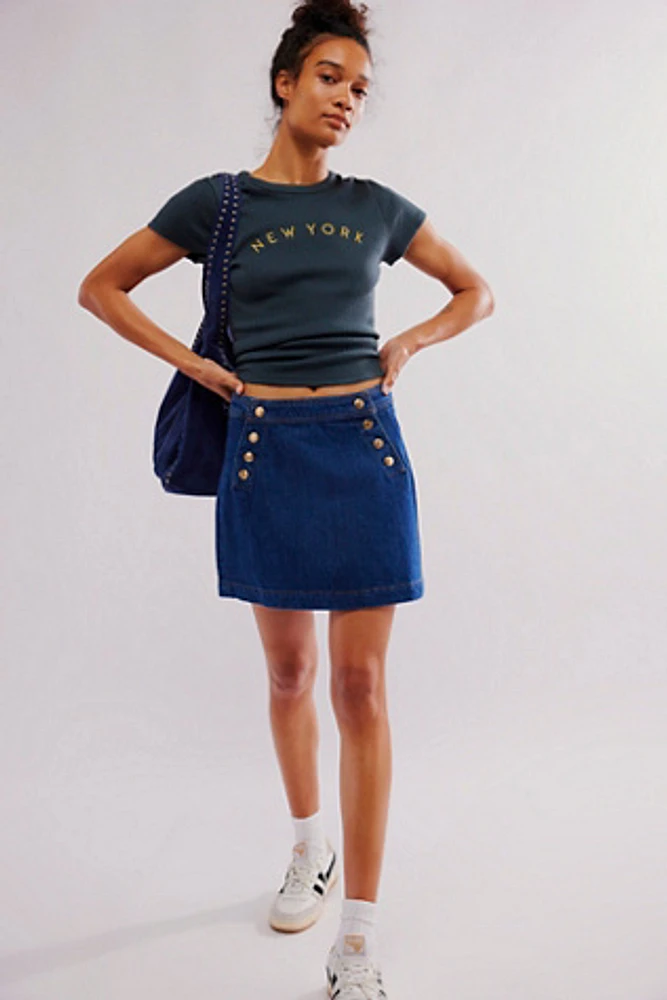 FRAME Sailor Snap Skirt