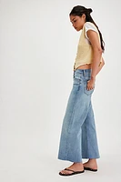 RE/DONE Mid-Rise Wide-Leg Cropped Jeans