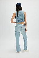 RE/DONE Mid-Rise Kick Flare Solid Jeans