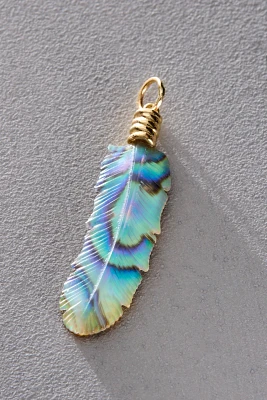 Maura Green Luminescent Feather Charm